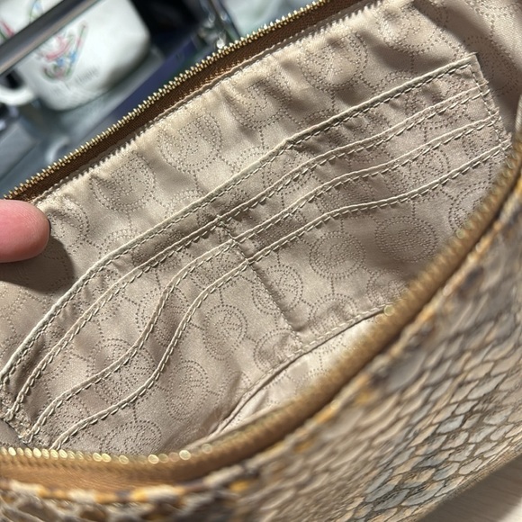 Michael Kors wristlet bag purse carryall wallet snake print studded large - Picture 4 of 6